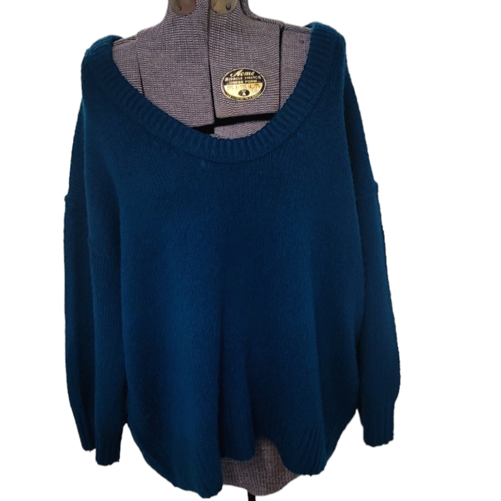 Free People Brookside Tunic Sweater In Halcyon Blue Women’s Medium